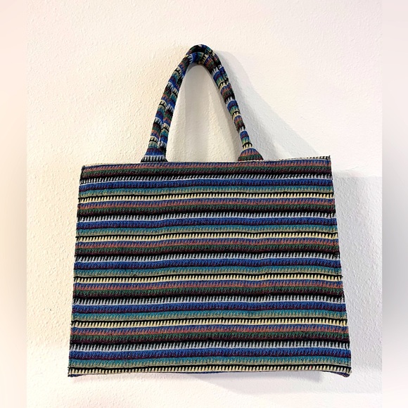 Large Tote Bag Colorful Pattern - Picture 1 of 9